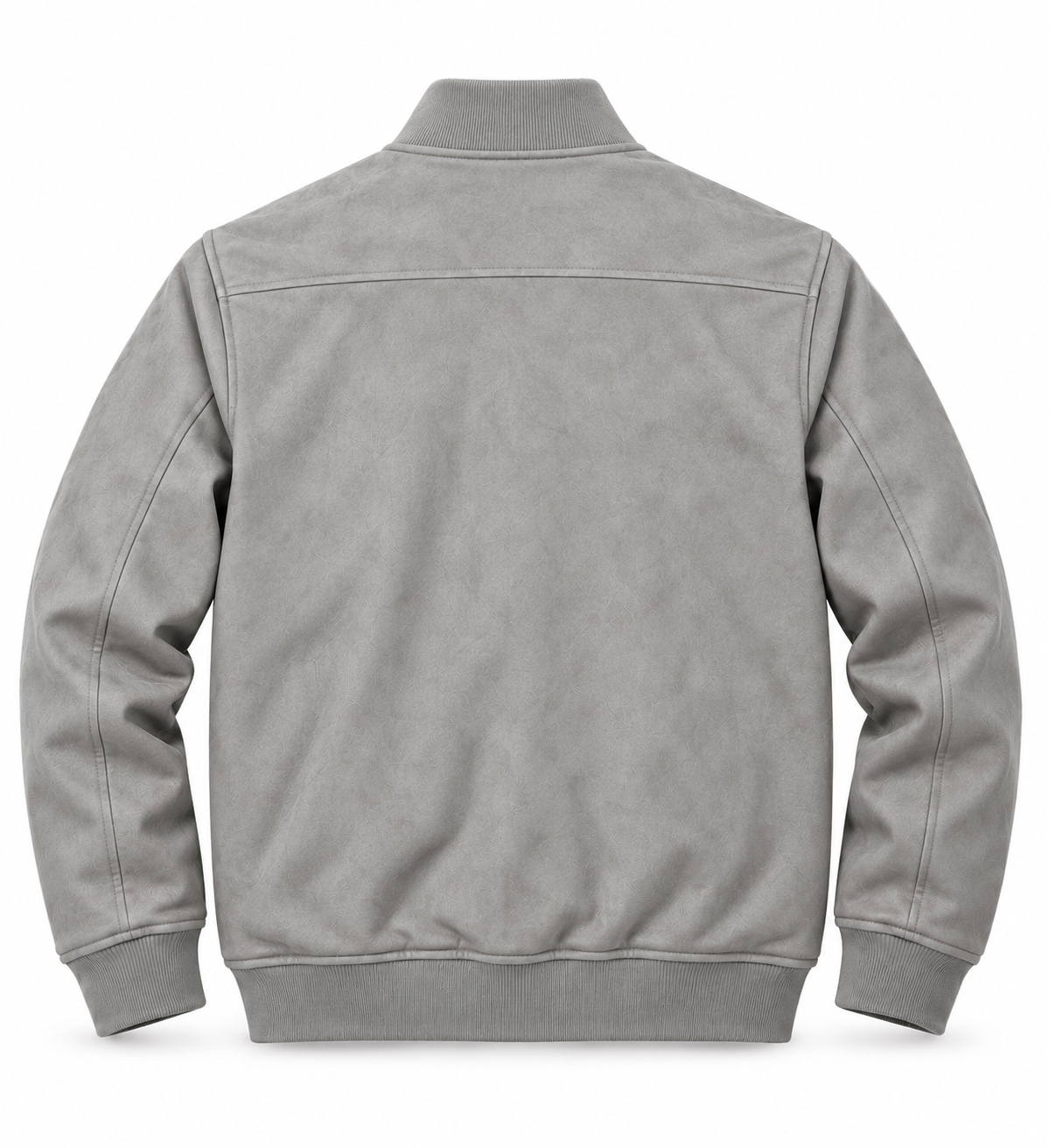 Chaqueta Gamuza Gris Cemento