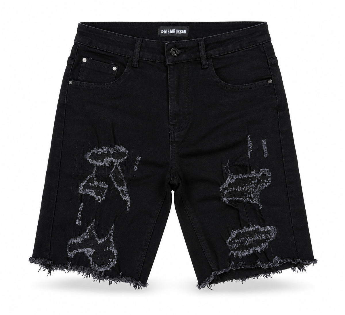 Short Mstar Negro Rasgado FD546