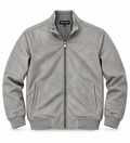 Chaqueta Gamuza Gris Cemento