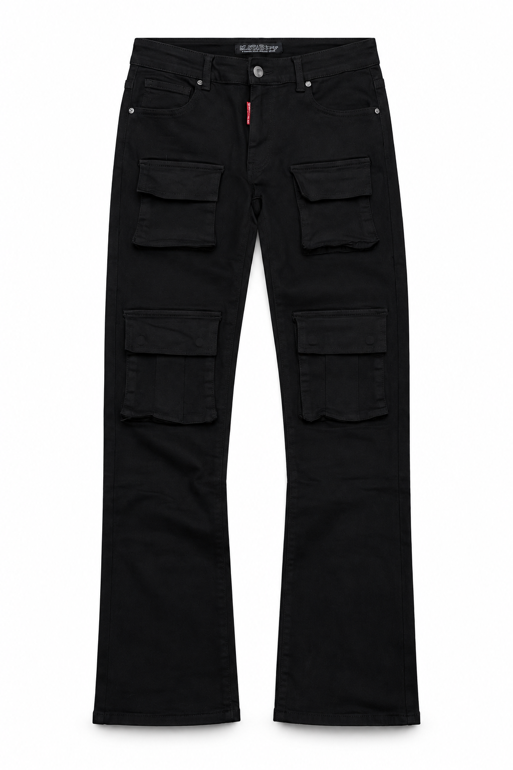 Jeans Mstar Negro Flare Bolsillos M-8929-1